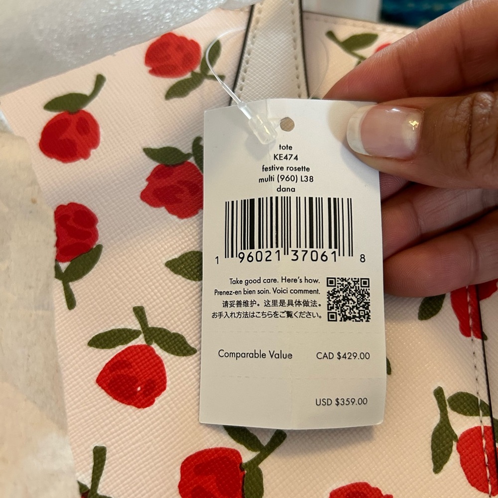 **SOLD** NWT Kate Spade Dana Festive Rosette Tote - Large - Picture 2 of 6